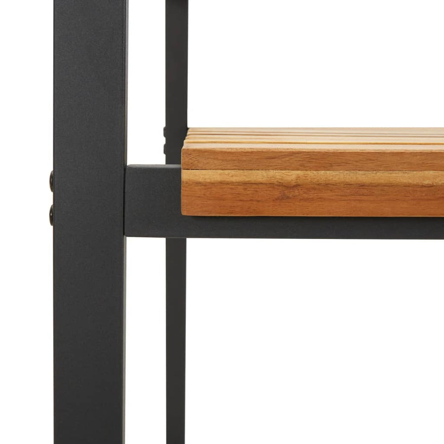 Tuinstoelen Stapelbaar Massief Acaciahout En Metaal 4