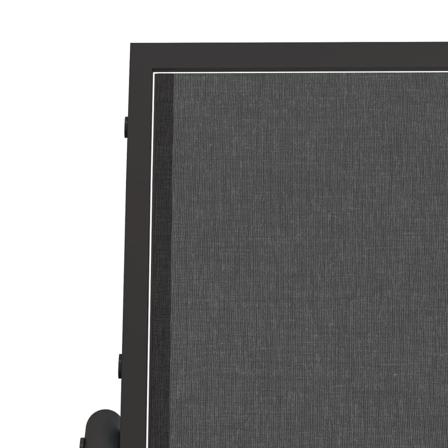 Schuifbank Tuin 120,5X76X86,5 Cm Textielfolie En Staal Zwart