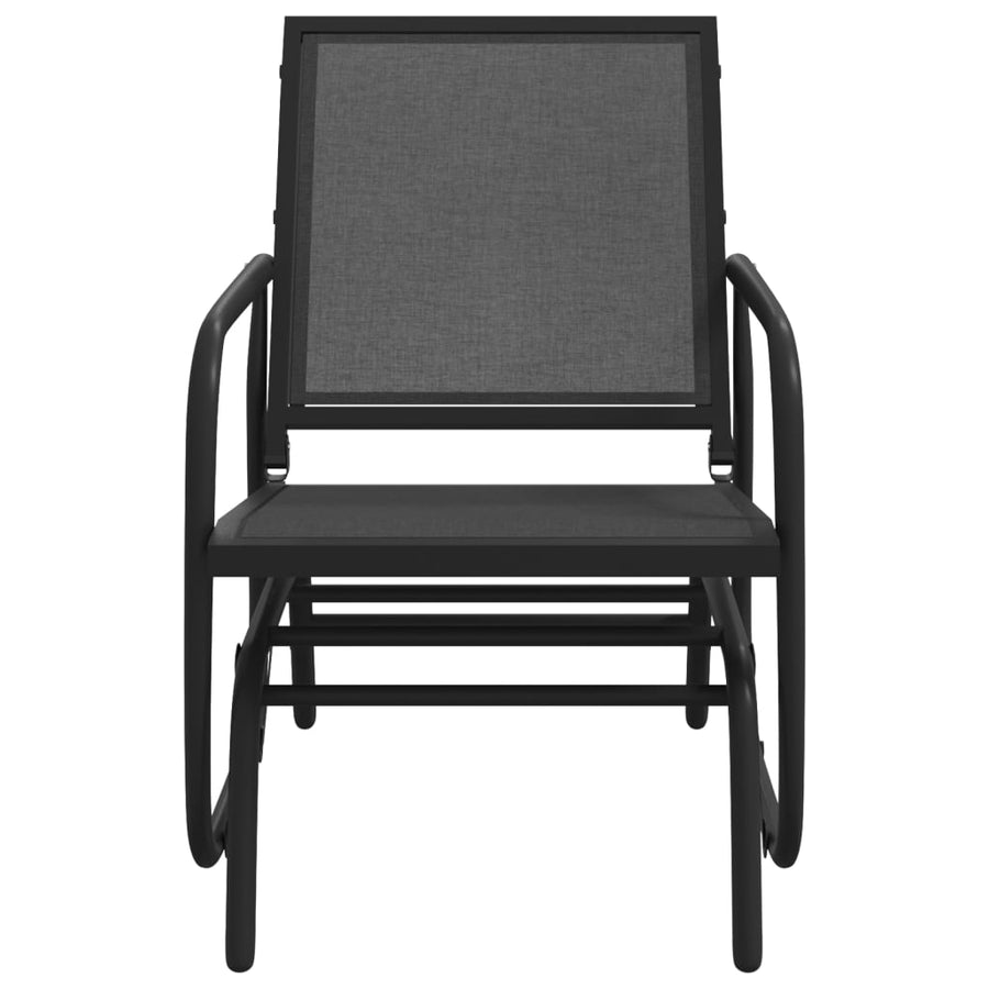 Schuifstoel tuin 61x76x87 cm textileen en staal zwart