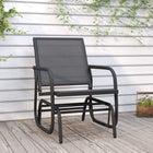 Folding chair garden 61x76x87 cm textilene and steel black