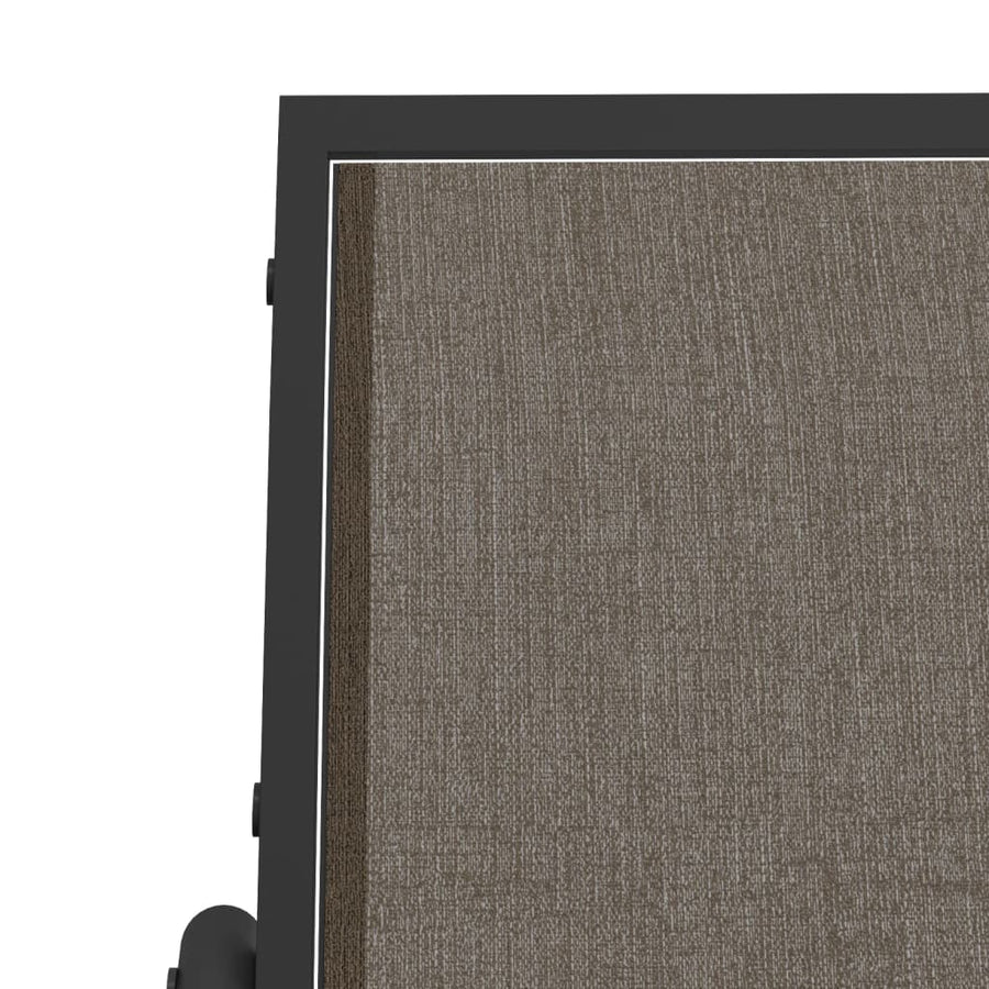 Schuifstoelen voor tuin 2 st 61x76x87 cm textileen staal bruin