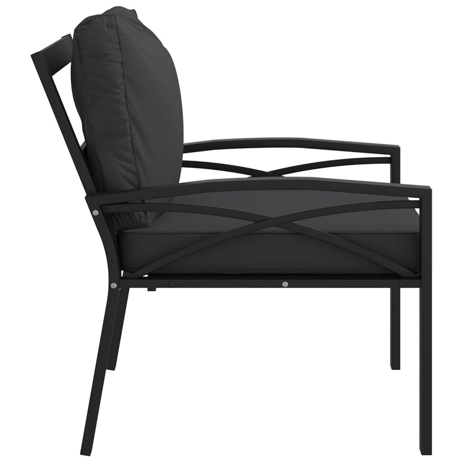 Tuinstoel Met Grijze Kussens 68X76X79 Cm Staal 1 Grijs