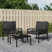 Tuinstoel staal 68x76x79 cm grijs