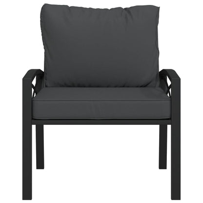 Tuinstoelen Met Grijze Kussens 68X76X79 Cm Staal 2 Grijs