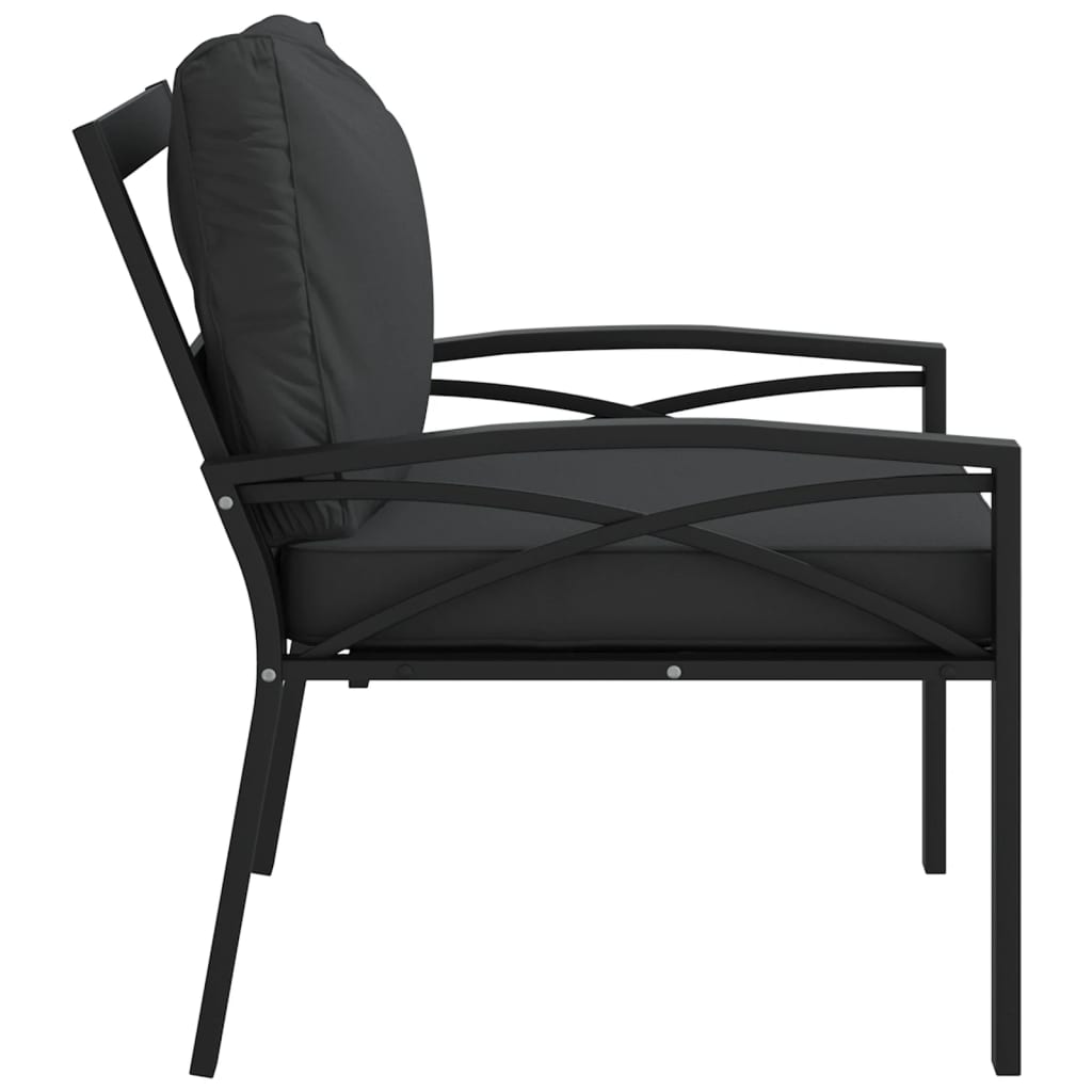 Tuinstoelen Met Grijze Kussens 68X76X79 Cm Staal 2 Grijs