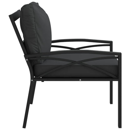 Tuinstoelen Met Grijze Kussens 68X76X79 Cm Staal 2 Grijs