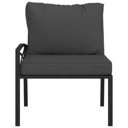 Tuinstoelen Met Grijze Kussens 6X75X79 Cm Staal Grijs