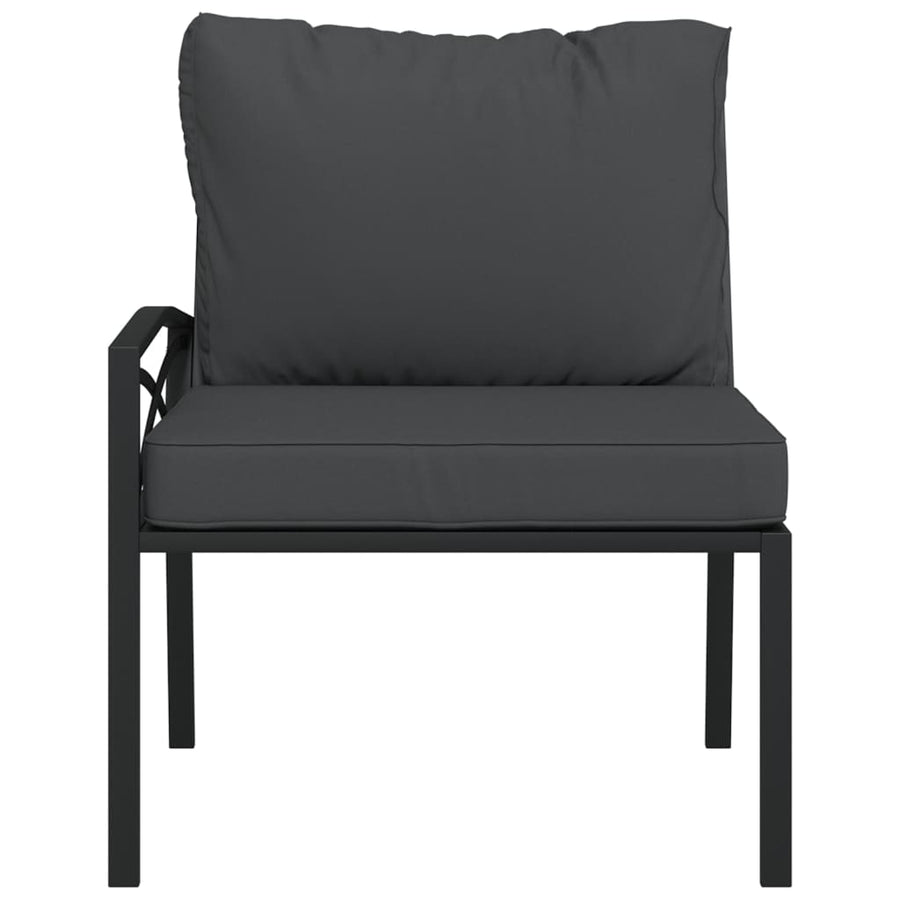 Tuinstoelen Met Grijze Kussens 6X75X79 Cm Staal Grijs
