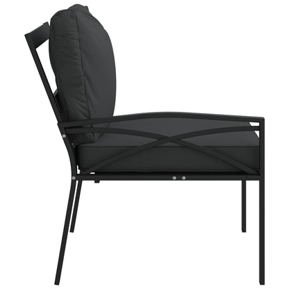 Tuinstoelen Met Grijze Kussens 6X75X79 Cm Staal Grijs