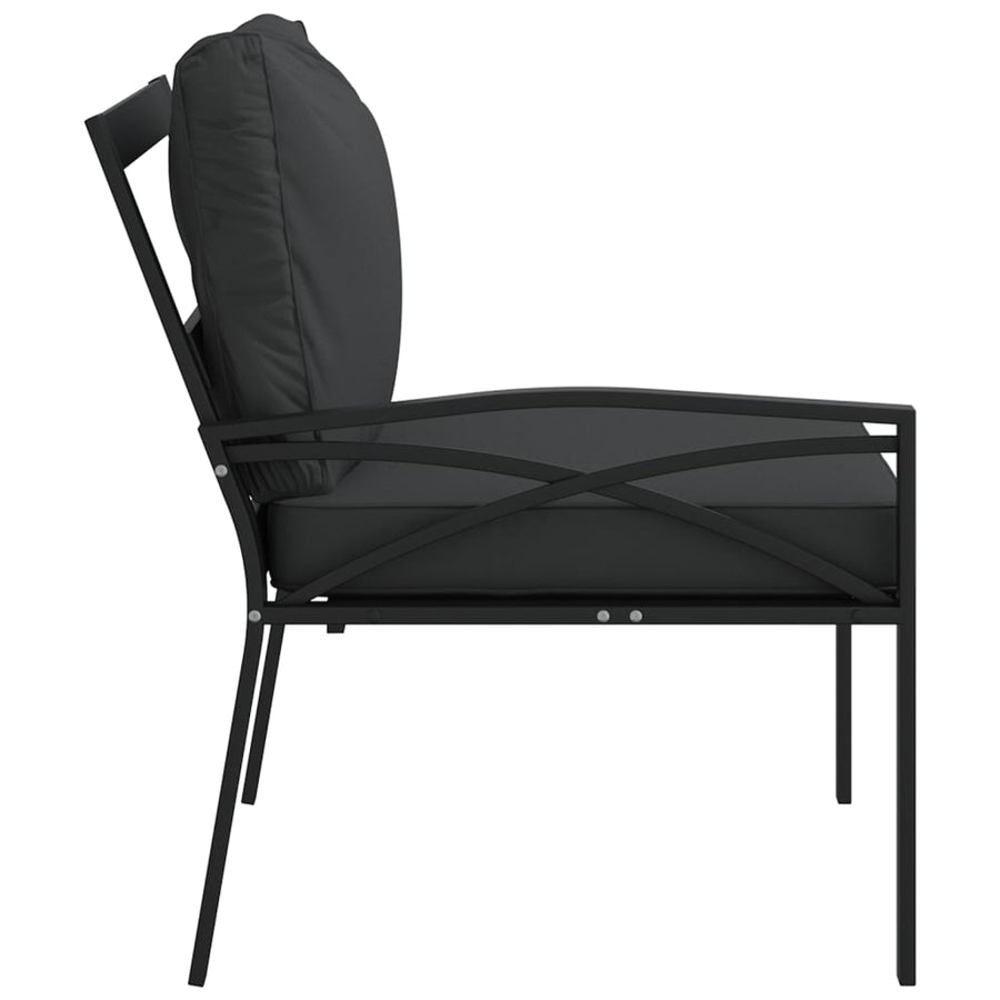 Tuinstoelen Met Grijze Kussens 6X75X79 Cm Staal Grijs