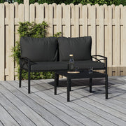 Tuinstoel 62x75x79 cm staal grijs (2 stuks)