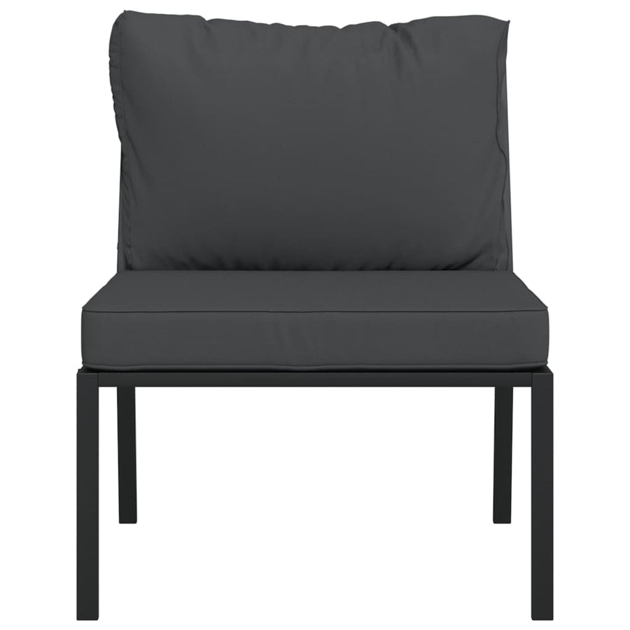 Tuinstoelen Met Grijze Kussens 60X74X79 Cm Staal Grijs