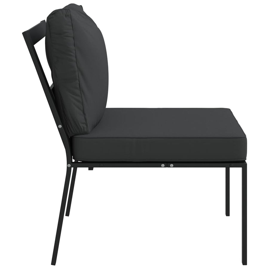 Tuinstoelen Met Grijze Kussens 60X74X79 Cm Staal Grijs