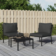 Tuinstoelen 2 st staal 60x74x79 cm grijs