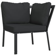 Tuinstoel Met Grijze Kussens 76X76X79 Cm Staal Grijs