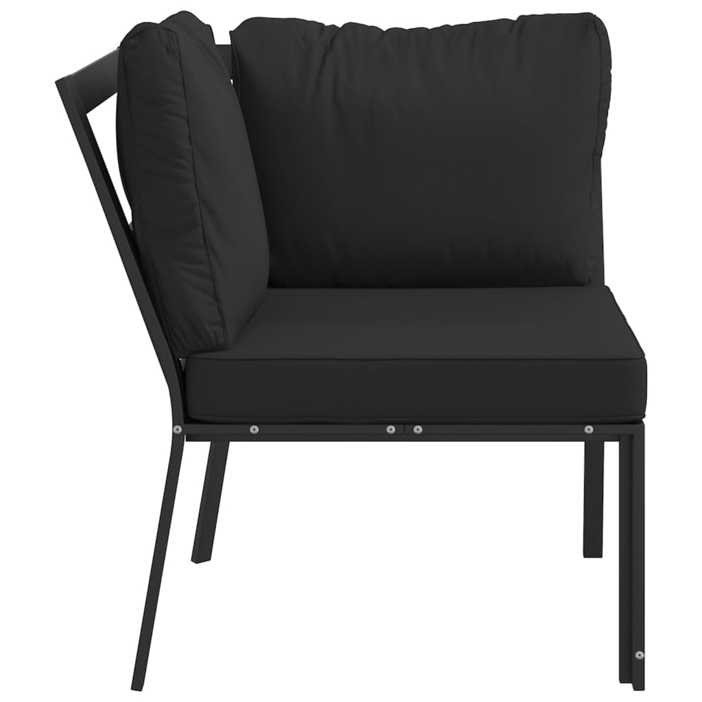 Tuinstoel Met Grijze Kussens 76X76X79 Cm Staal Grijs