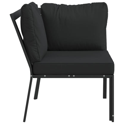 Tuinstoel Met Grijze Kussens 76X76X79 Cm Staal Grijs