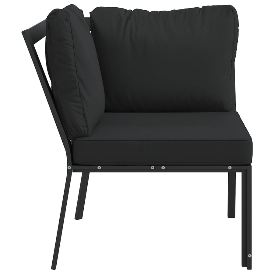 Tuinstoel Met Grijze Kussens 76X76X79 Cm Staal Grijs