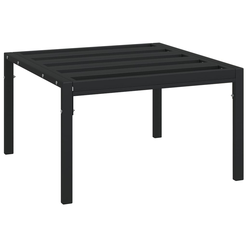 Tuinvoetenbanken Met Grijze Kussens 2 St 60X60X35 Cm Staal Grijs