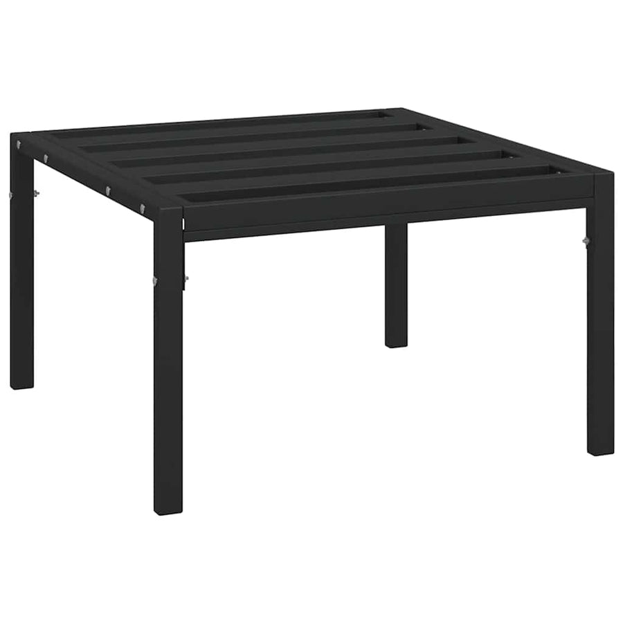 Tuinvoetenbanken Met Grijze Kussens 2 St 60X60X35 Cm Staal Grijs