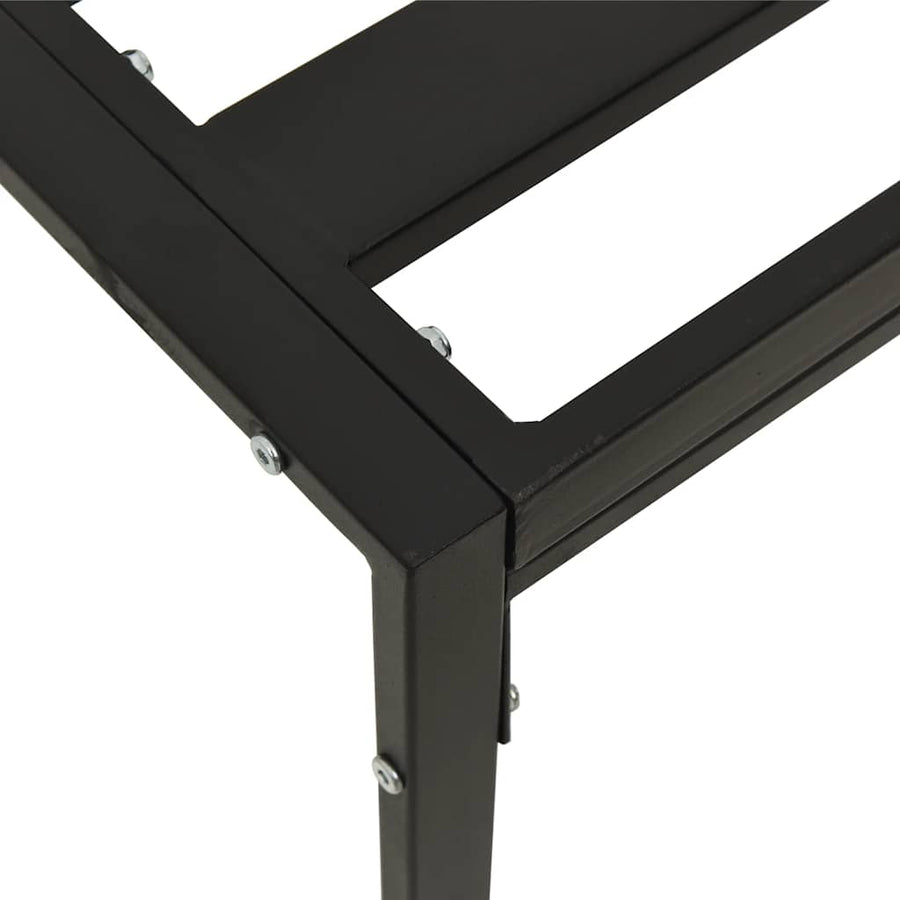 Tuinvoetenbanken Met Grijze Kussens 2 St 60X60X35 Cm Staal Grijs