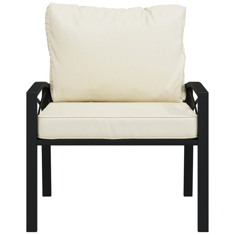 Tuinstoelen Met Kleurige Kussens 68X76X79 Cm Staal 2 Zand