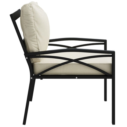 Tuinstoelen Met Kleurige Kussens 68X76X79 Cm Staal 2 Zand