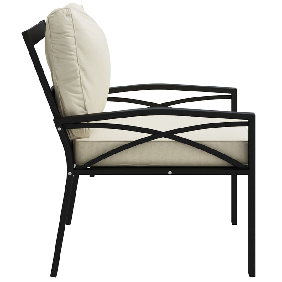 Tuinstoelen Met Kleurige Kussens 68X76X79 Cm Staal 2 Zand