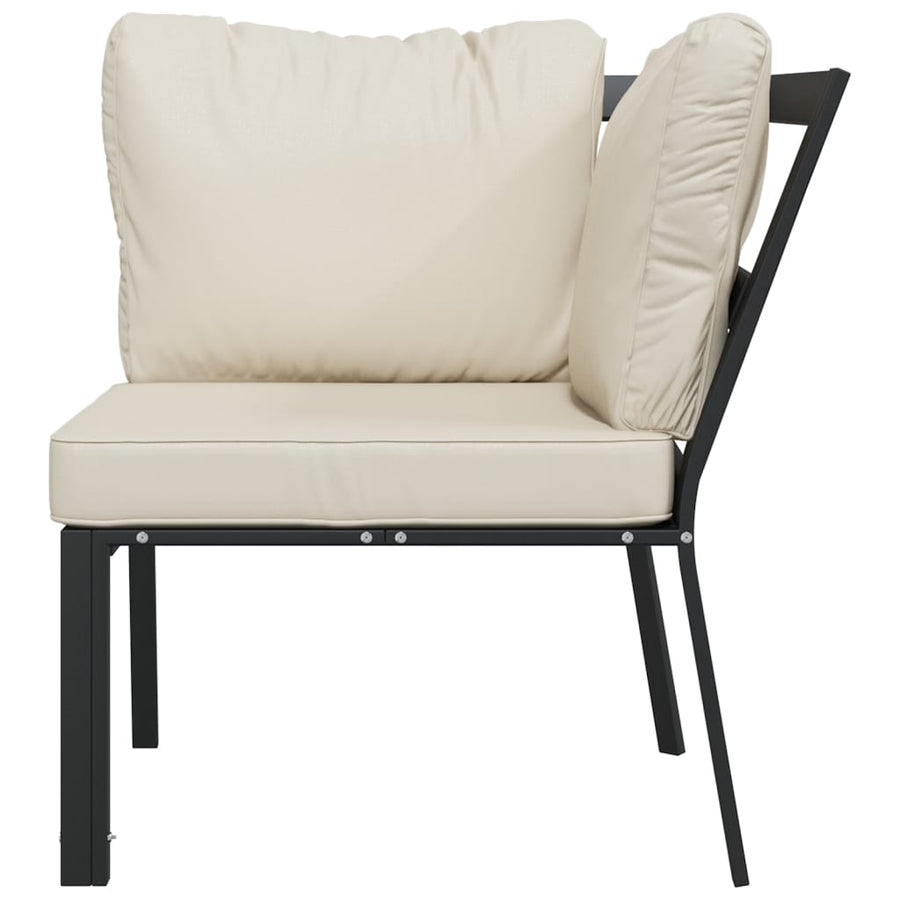 Tuinstoel Met Kleurige Kussens 76X76X79 Cm Staal Zand