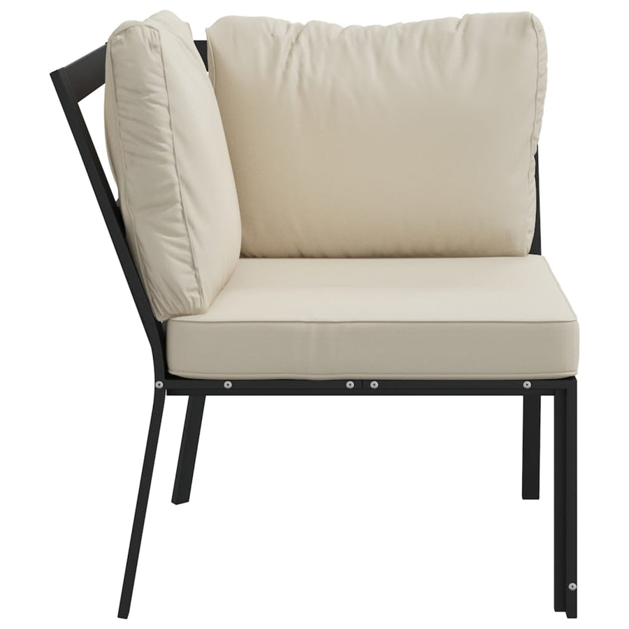 Tuinstoel Met Kleurige Kussens 76X76X79 Cm Staal Zand