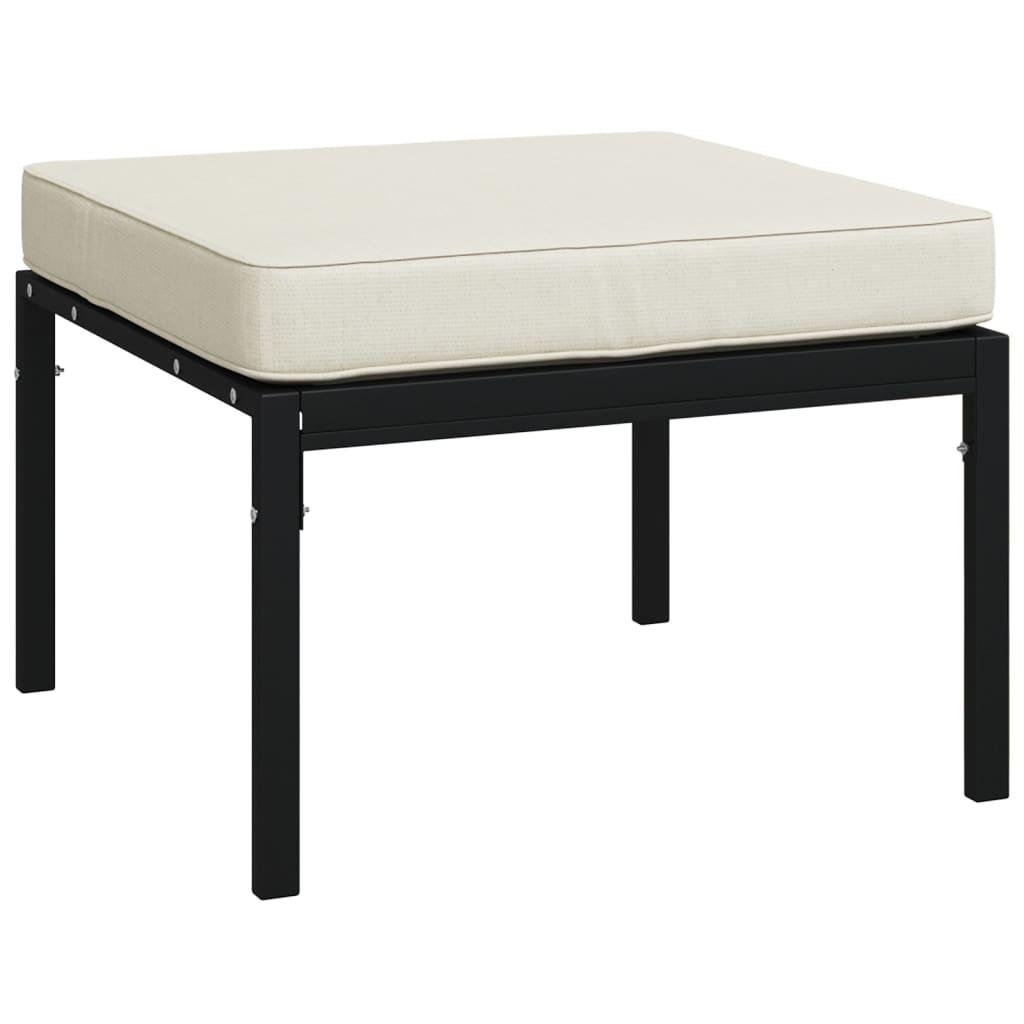Tuinvoetenbanken Met Kleur Kussens 2 St 60X60X35 Cm Staal Zand