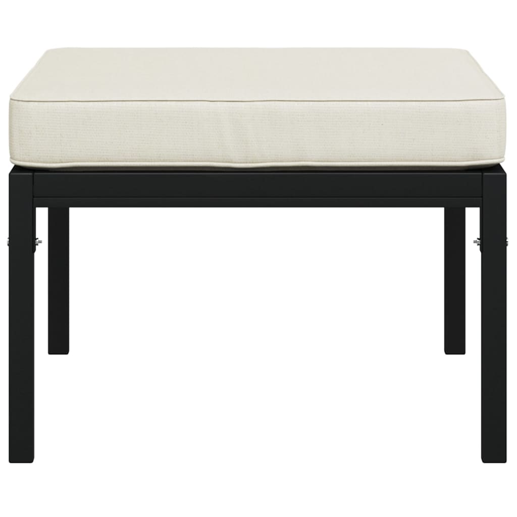 Tuinvoetenbanken Met Kleur Kussens 2 St 60X60X35 Cm Staal Zand