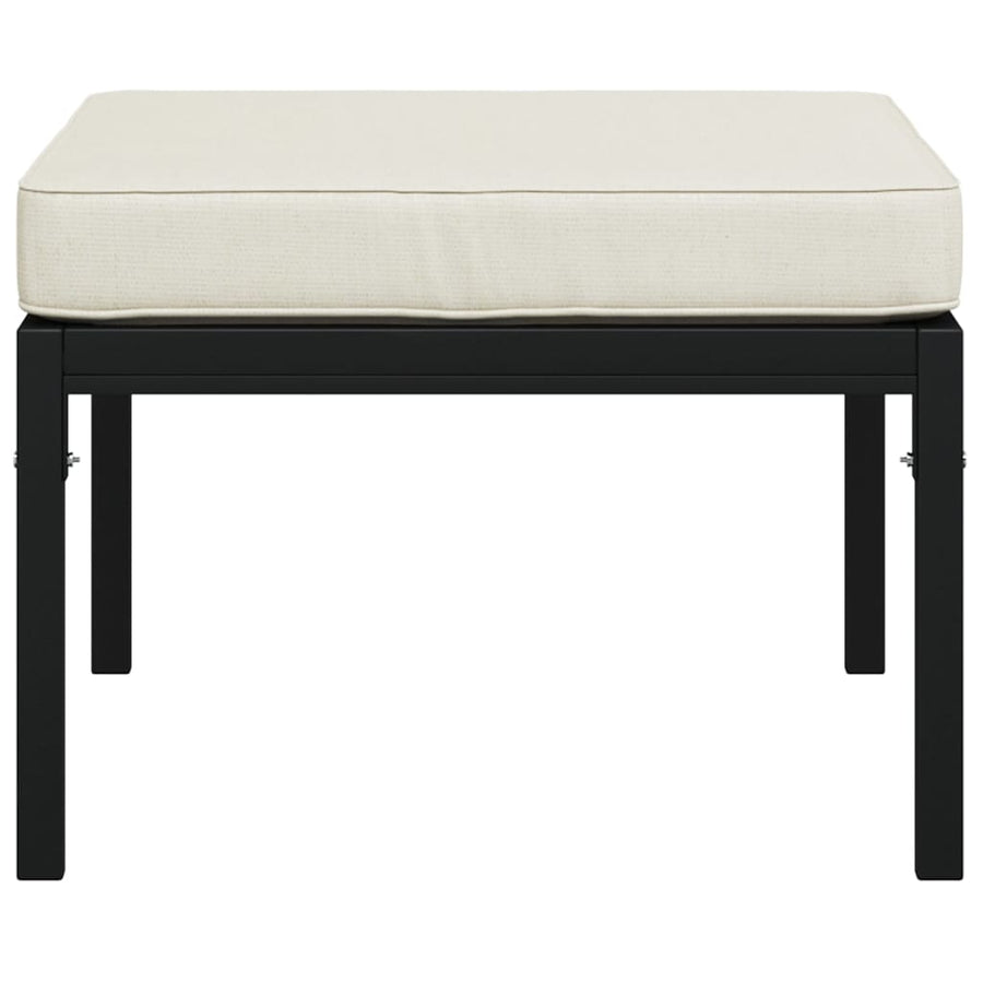 Tuinvoetenbanken Met Kleur Kussens 2 St 60X60X35 Cm Staal Zand