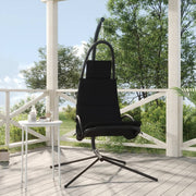 Schommelstoel 106x93x195 cm Oxford stof staal zwart