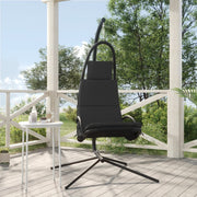 Schommelstoel donkergrijs Oxford-stof staal 106x93x195 cm
