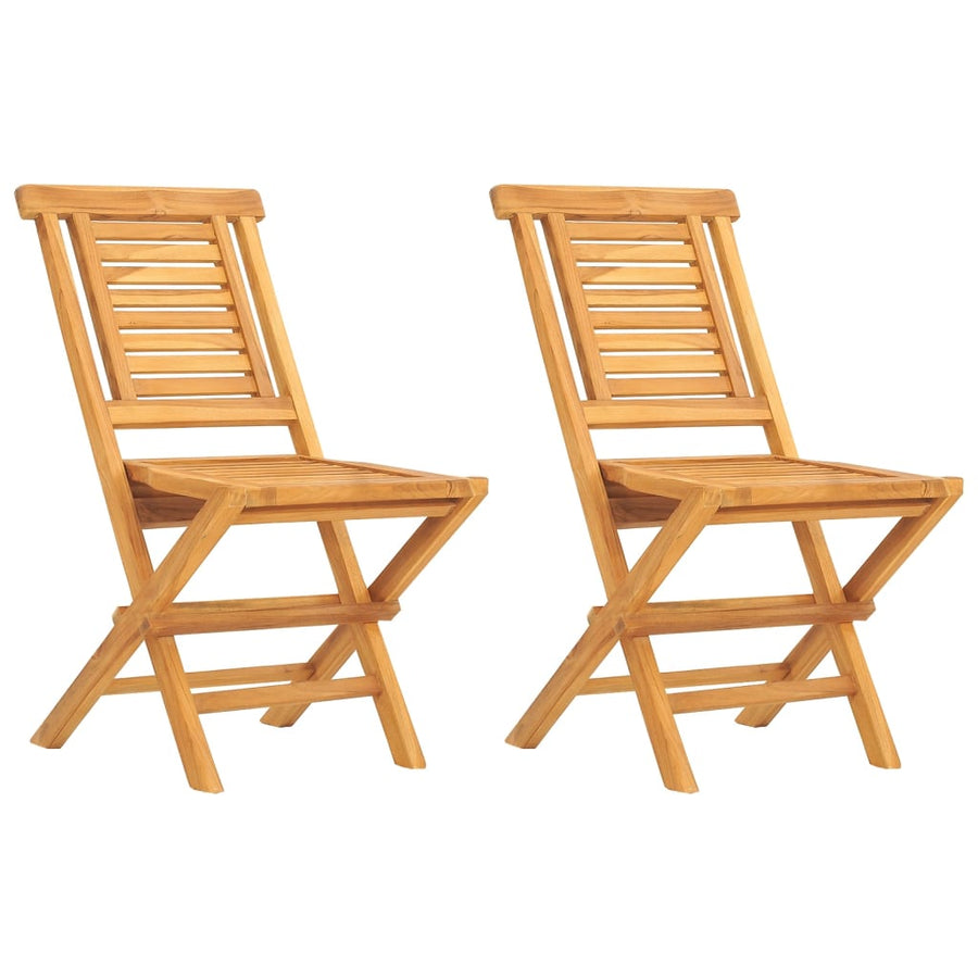 Tuinstoelen Inklapbaar 47X63X90 Cm Massief Teakhout 2 Zonder armleuning