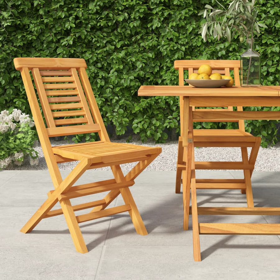 Tuinstoelen Inklapbaar 47X63X90 Cm Massief Teakhout 2 Zonder armleuning