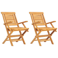 Tuinstoelen 2 St Inklapbaar 56X63X90 Cm Massief Teakhout