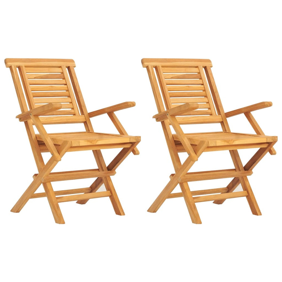 Tuinstoelen 2 St Inklapbaar 56X63X90 Cm Massief Teakhout