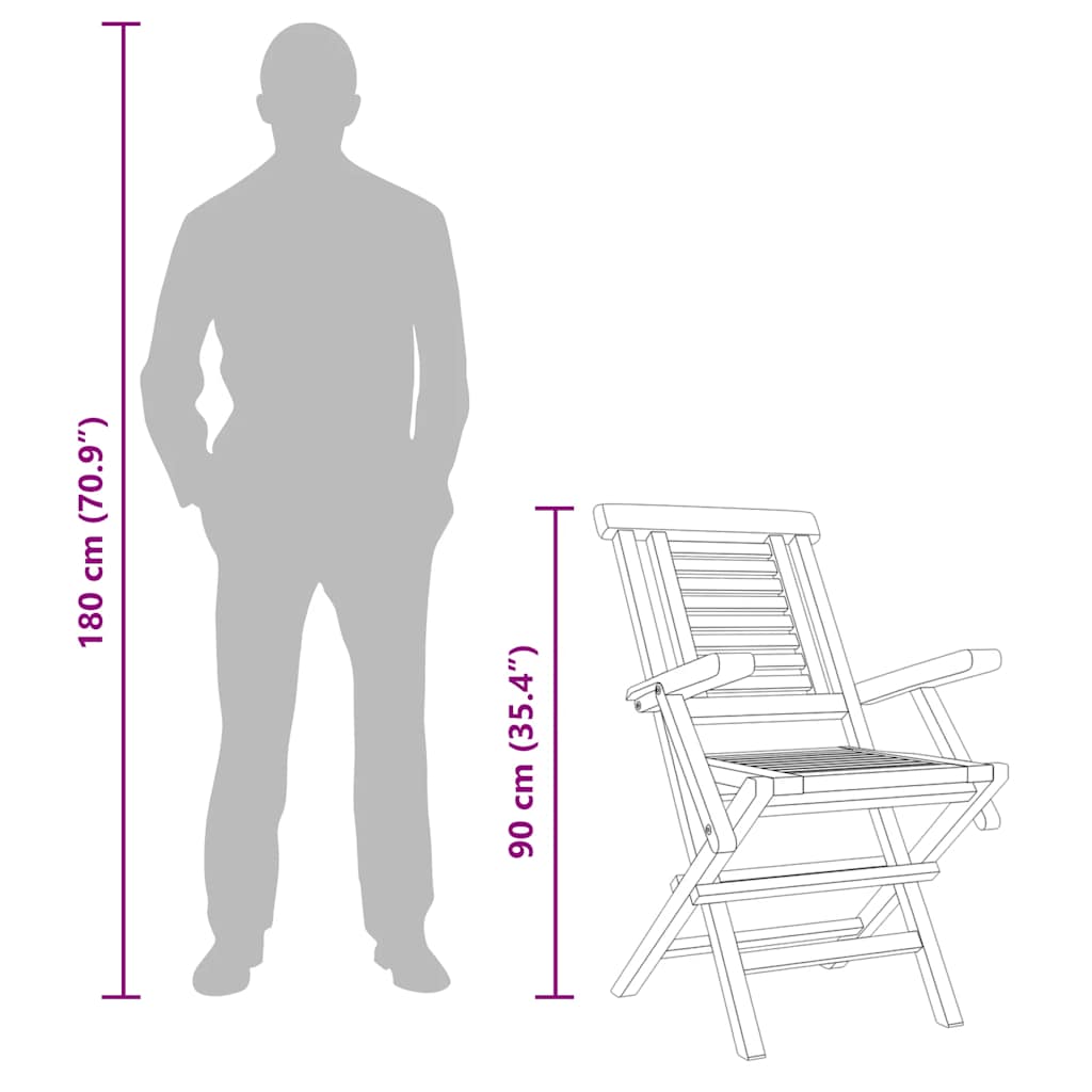 Tuinstoelen 2 St Inklapbaar 56X63X90 Cm Massief Teakhout