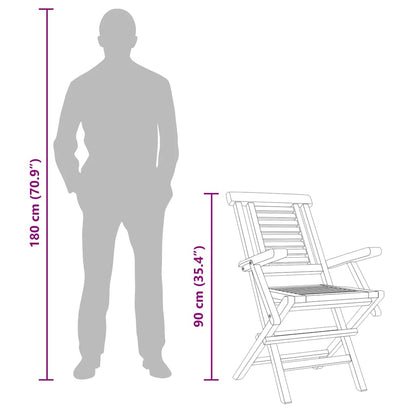 Tuinstoelen 2 St Inklapbaar 56X63X90 Cm Massief Teakhout