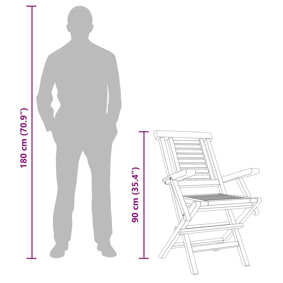 Tuinstoelen 2 St Inklapbaar 56X63X90 Cm Massief Teakhout