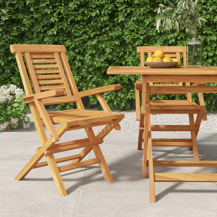 Tuinstoelen 2 St Inklapbaar 56X63X90 Cm Massief Teakhout