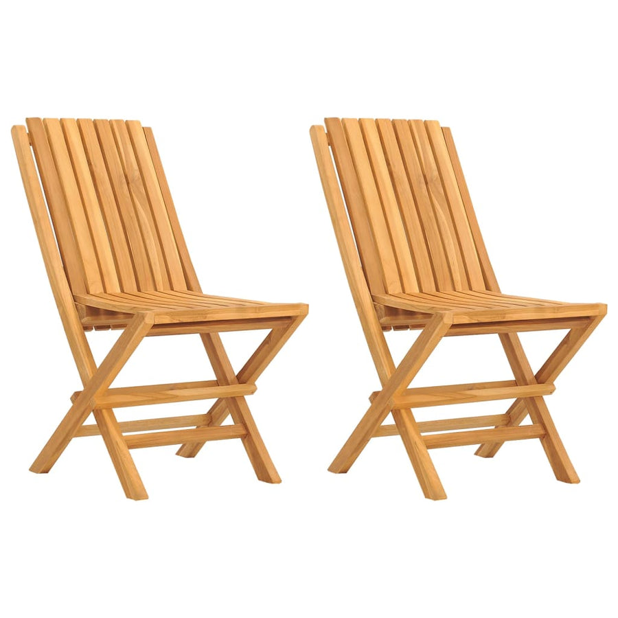 Tuinstoelen Inklapbaar 47X47X89 Cm Massief Teakhout 2 Zonder armleuning