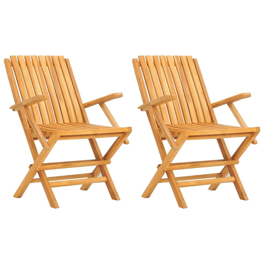 Tuinstoelen Inklapbaar 61X67X90 Cm Massief Teakhout 2 Met armleuning