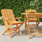 Garden chairs foldable 2 pcs 61x67x90 cm solid teak