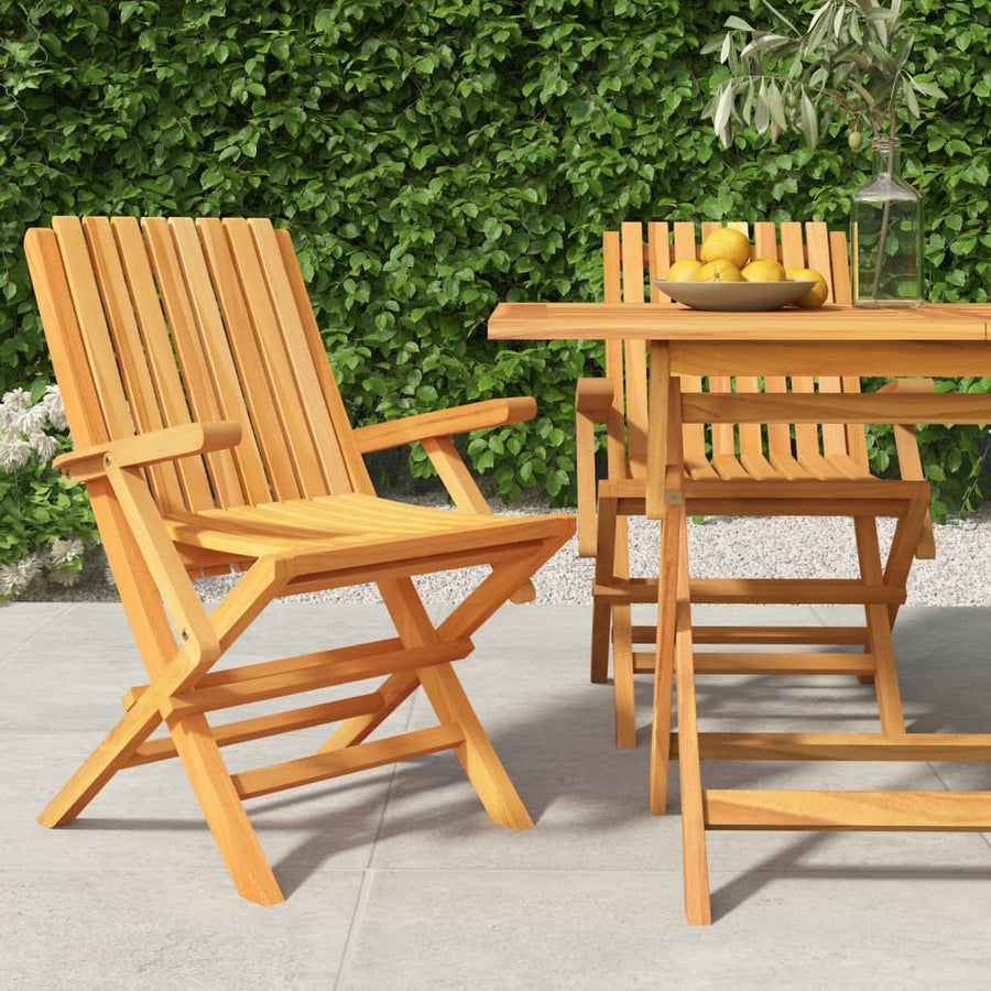 Tuinstoelen Inklapbaar 61X67X90 Cm Massief Teakhout 2 Met armleuning