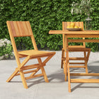 Folding garden chairs 2 pcs 47x61x90 cm solid teak wood