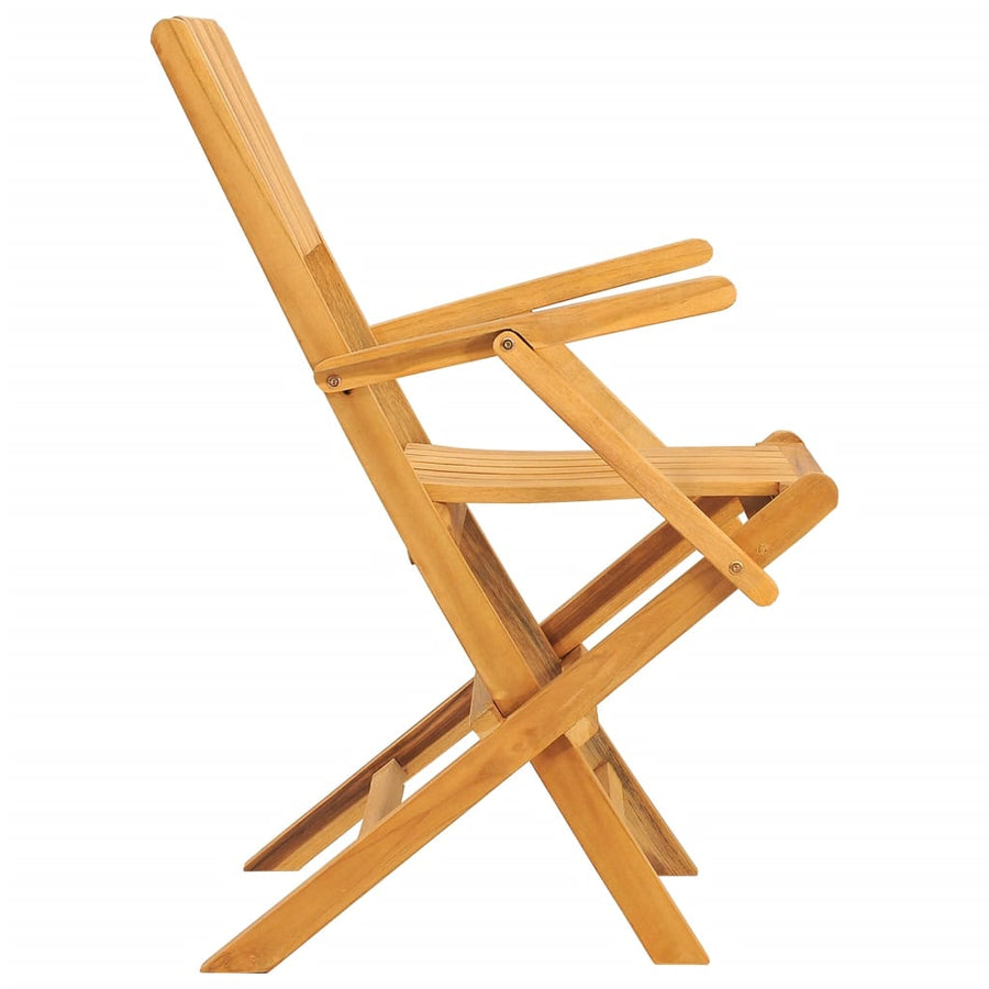 Tuinstoelen Inklapbaar 55X61X90 Cm Massief Teakhout 2 Met armleuning