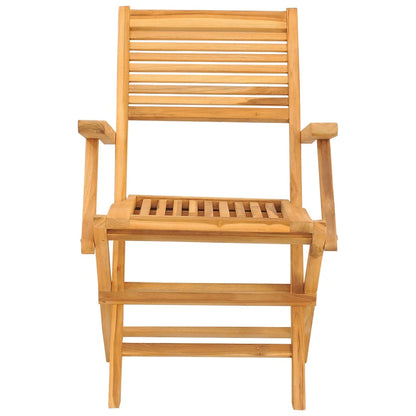 Tuinstoelen Inklapbaar 55X6X90 Cm Massief Teakhout 2 Met armleuning